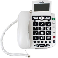 Amplified Phone w/ Caller ID and LARGE DISPLAY- Has connection for BED SHAKER, FLASHING STROBE, Visual Ringer and Speakerphone.
