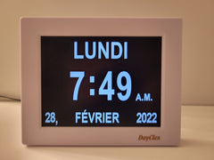 DayClox FRENCH LANGUAGE Memory Loss Digital Calendar Day Clock -  