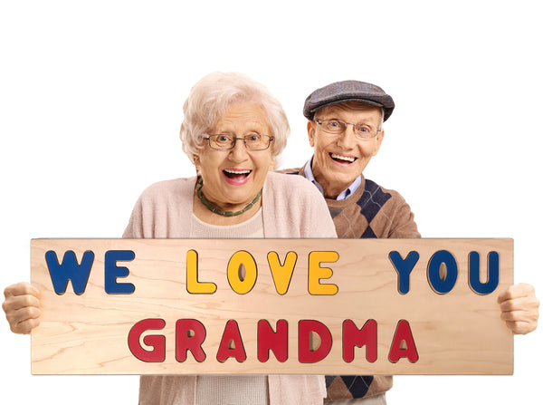 “WE LOVE YOU GRANDMA” Giant Wooden Puzzle