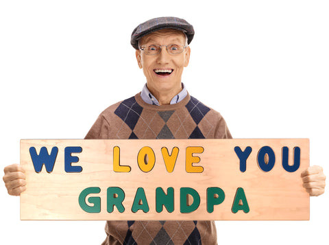 “WE LOVE YOU GRANDPA” Giant Wooden Puzzle “WE LOVE YOU GRANDPA” Giant Wooden Puzzle