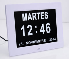 DayClox SPANISH LANGUAGE Memory Loss Digital Calendar Day Clock -  