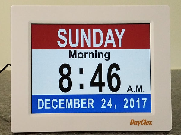 DayClox  5-Cycle Clock / Red, White & Blue / "FREE" Large Print Playing Cards ...... "FREE SHIPPING":